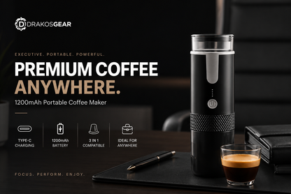 ☕Cafetera Portátil 3 en 1 | Compatible con Café Molido y Cápsulas K-Cup
