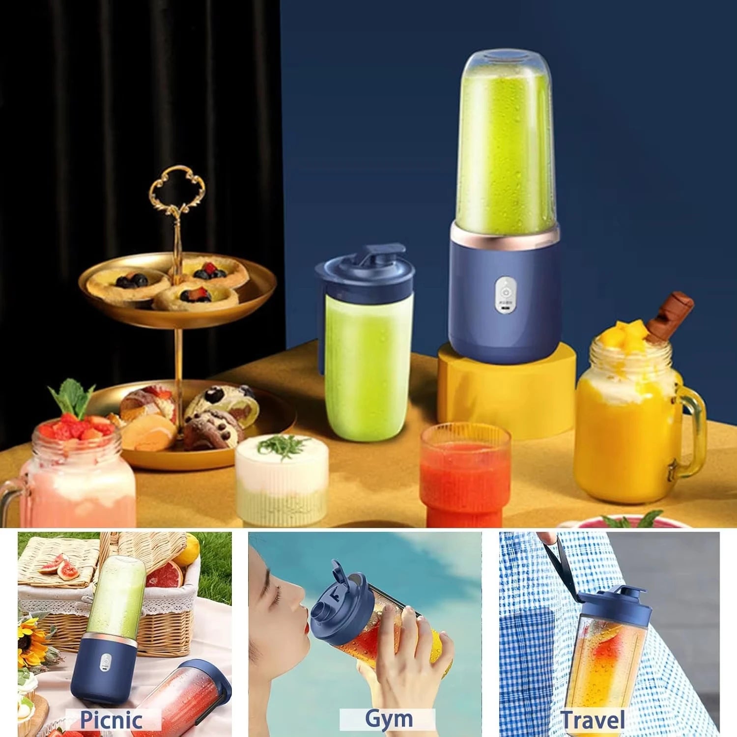 🥤 Licuadora Portátil Recargable | Smoothies y Batidos en Cualquier Lugar