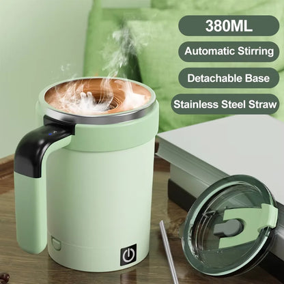 Taza Mezcladora Magnética Recargable USB - Acero Inoxidable